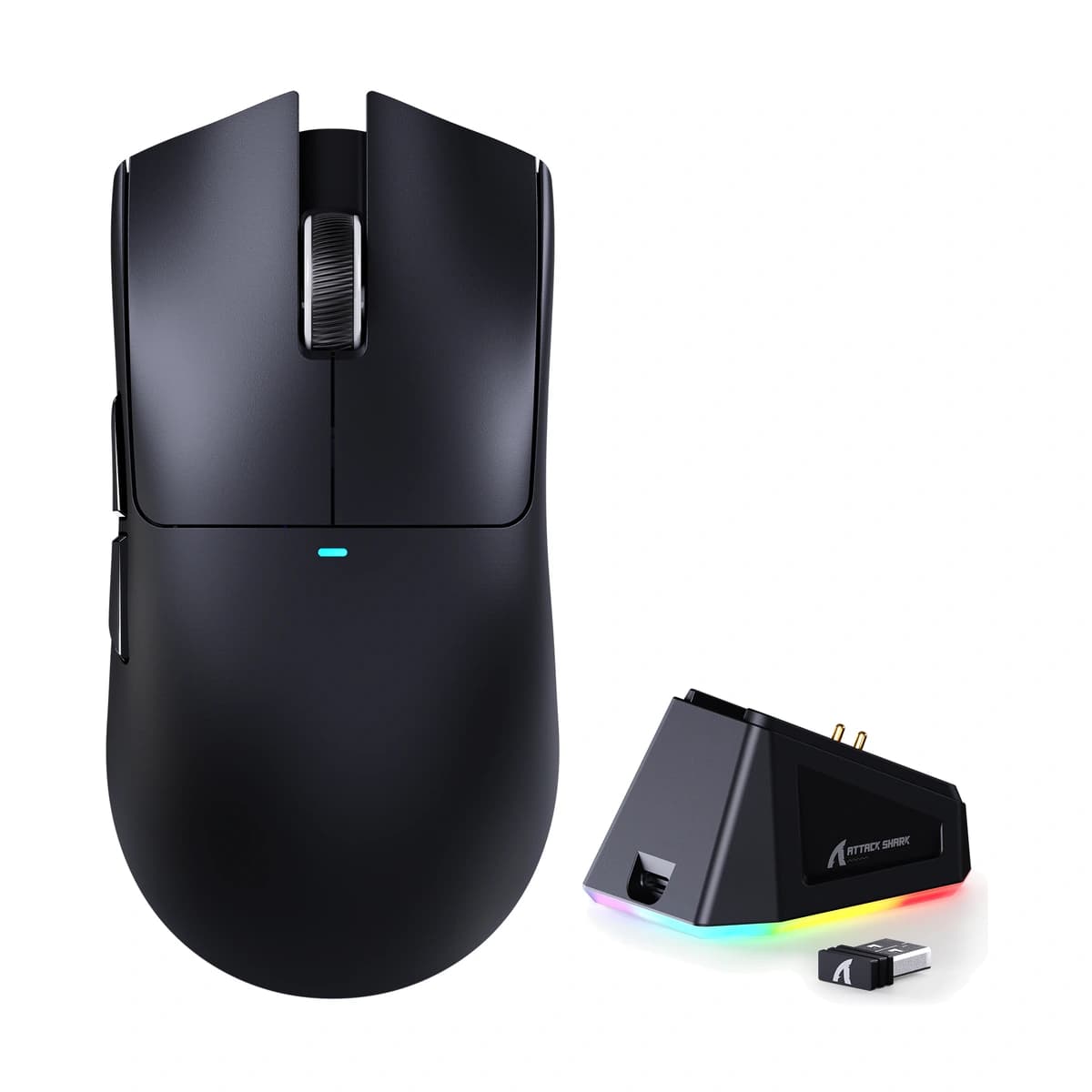 Mouse Gamer Sem Fio Attack Shark X11 com Dock de Carregamento